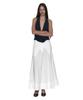 Partimento Woman Pocket Pointed Flare Maxi Skirt_White