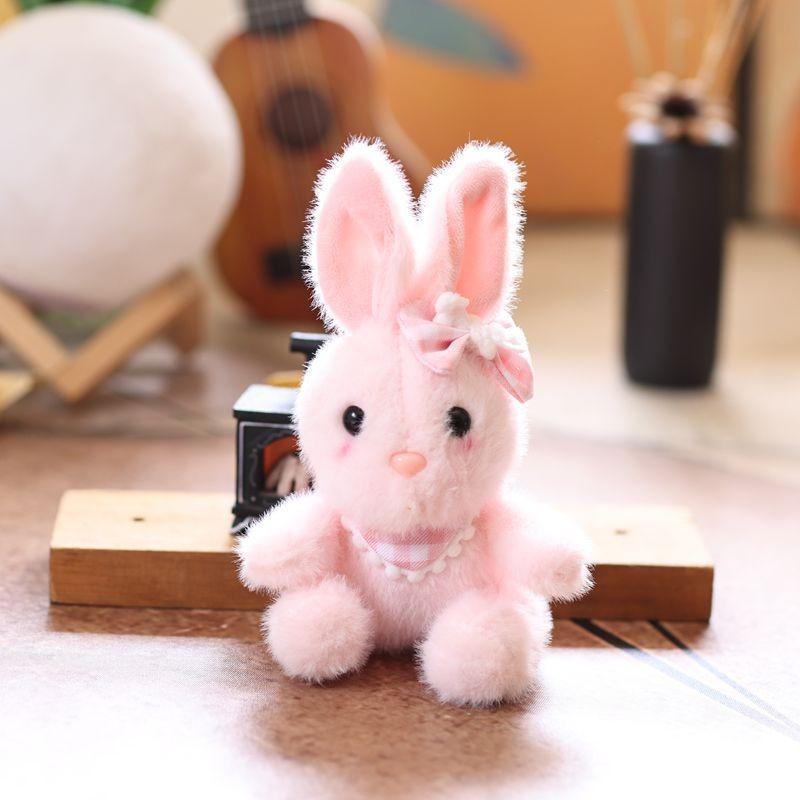Rabbit Plush Pendant Keychain Animal Toys Doll Keyring Cartoon Pendants Bag