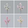 Elegant Artificial Peach Blossom Branch Real Touch Fake Flower Silk Cherry Blossom  Wedding Decor
