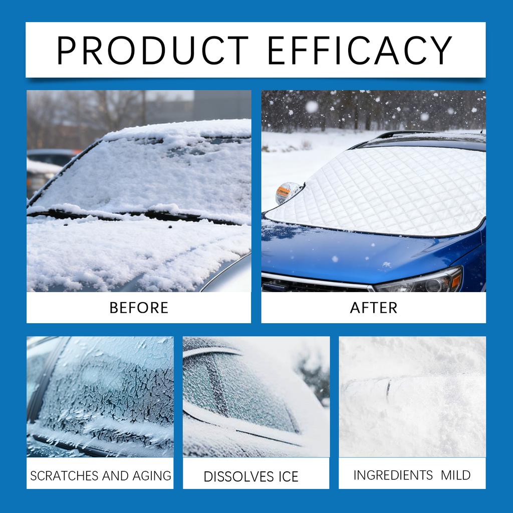 Car Windshield Snow Cover Silver Coated Cloth Anti Frost Ice Protector Sun Shade with Side Mirror Covers for Cars SUV