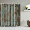 Vintage Style Retro Wooden Door Bathroom Shower Curtains Frabic Waterproof Polyester Bath Curtains With Hooks