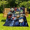1PC Superheroes TeamUp Outdoor Blanket Lightweight Flannel, Soft & Warm, All-Season Use for Sofa, Outdoor, Camping, Living Room, Office74