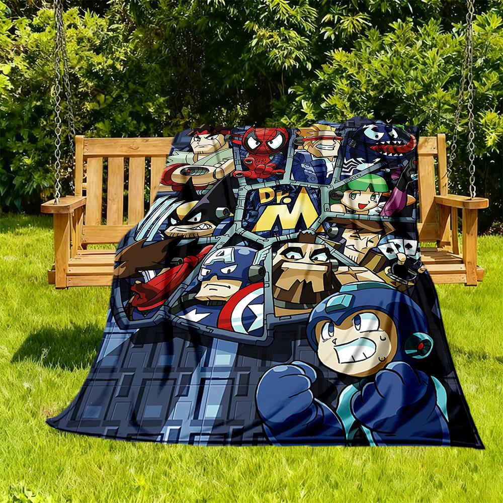 1PC Superheroes TeamUp Outdoor Blanket Lightweight Flannel, Soft & Warm, All-Season Use for Sofa, Outdoor, Camping, Living Room, Office74