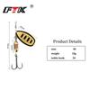 18g Rotating Spinner Lure Bass Pike Fishing Sea Freshwater Artificial Bait With Treble Hook