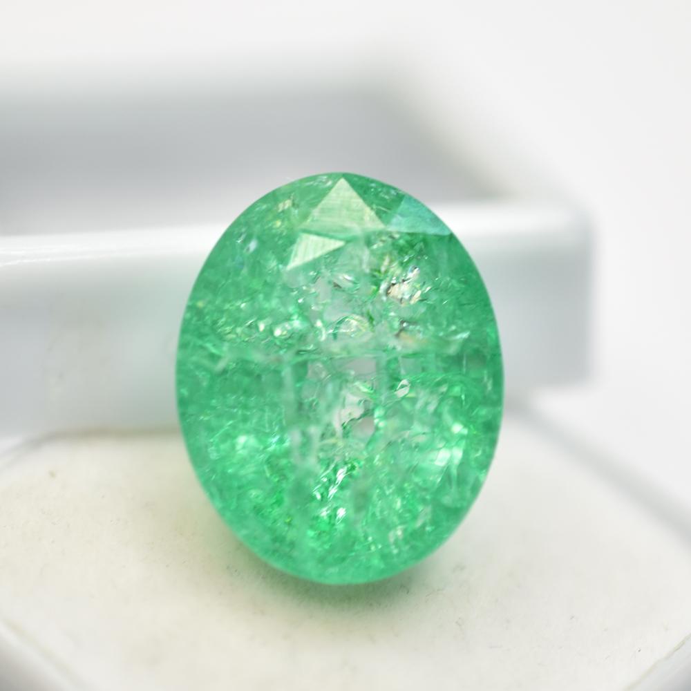Natural Green Emerald Loose Gemstone Zambian 18 ct Oval Shape for Her for Jewelry Making and Crafts