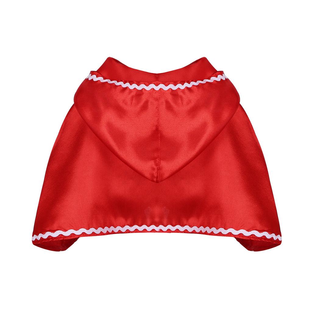 Kids Girls Enchanted Hooded Cape Cloak for Magic Themed Costume Parties Witch Wizard Cosplay