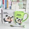 Crayon small new water cup high value cute children's ceramic mug office coffee cup girl birthday gift