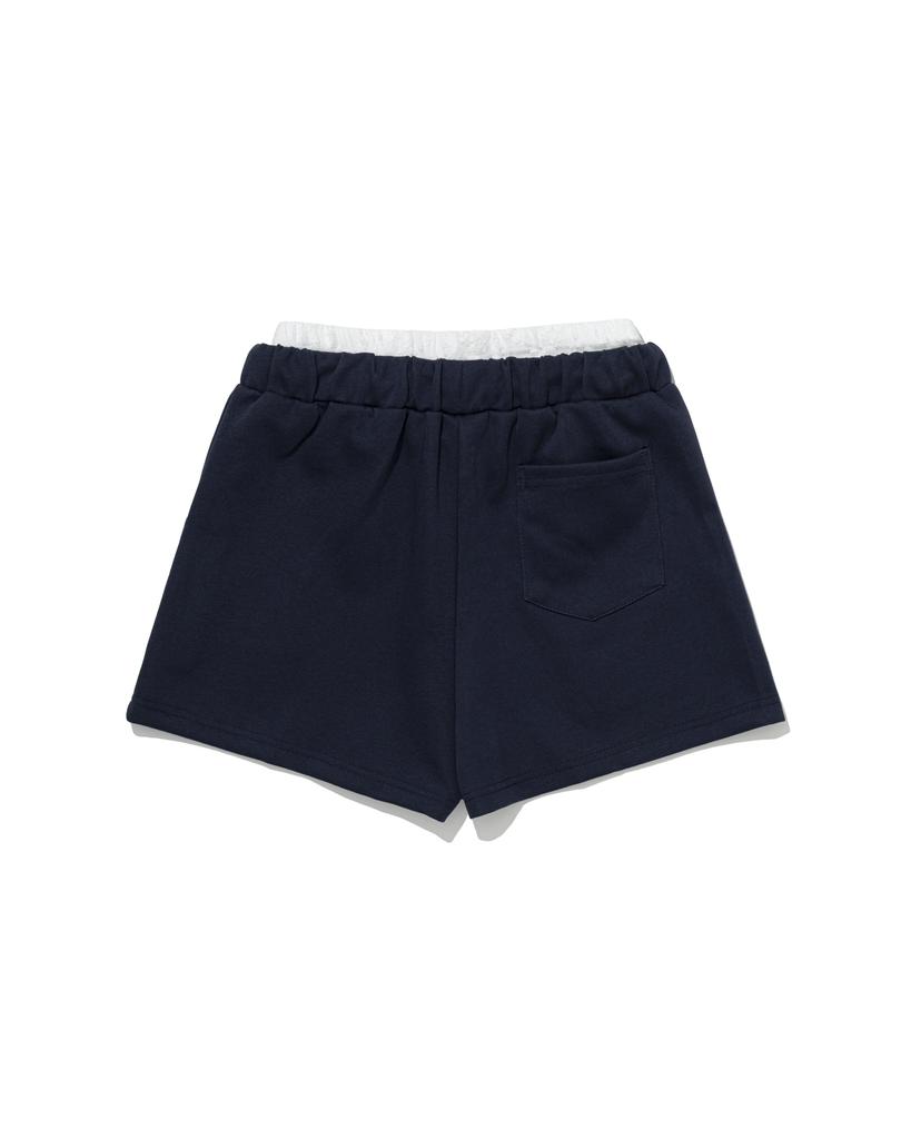 MOAA Lace Layered Sweat Shorts