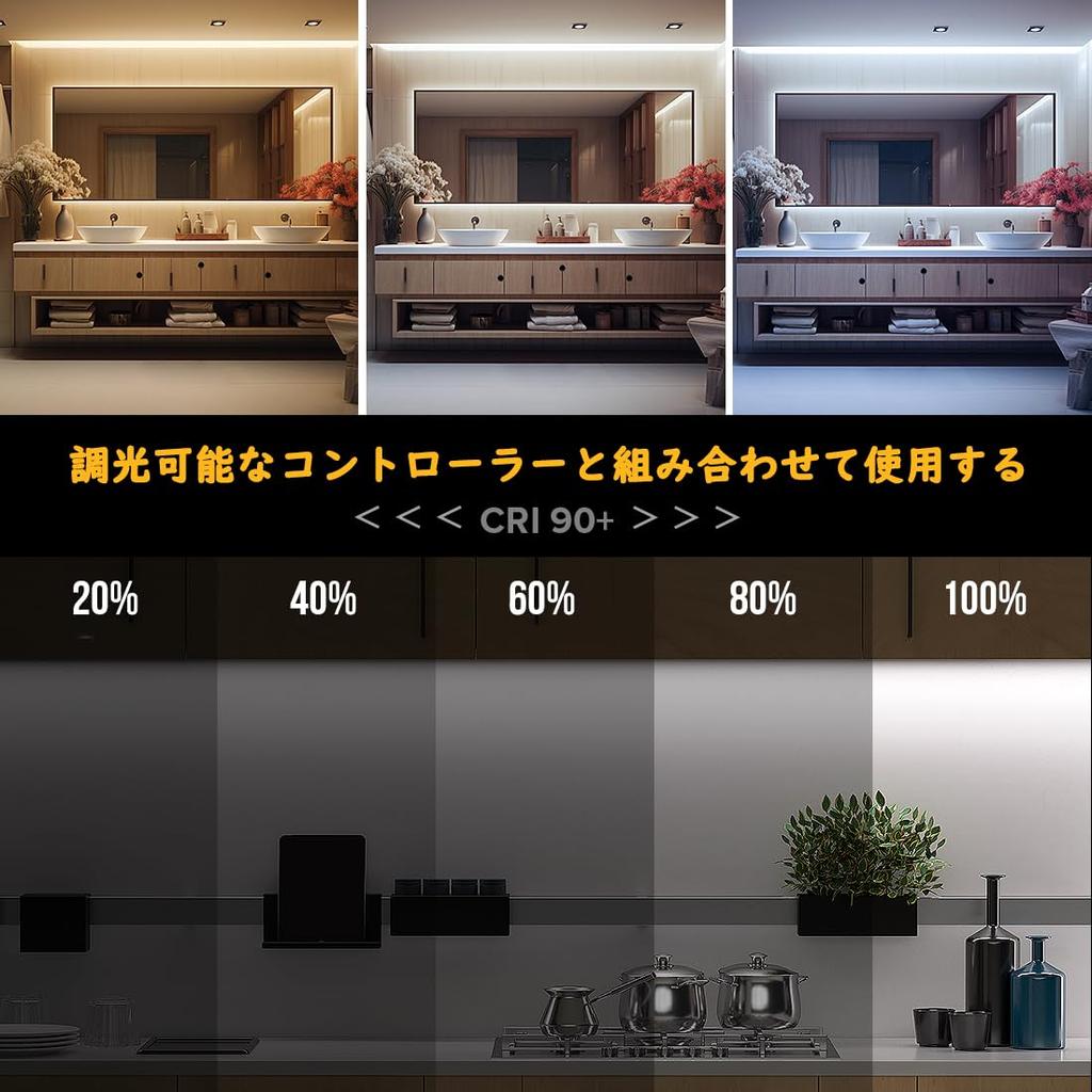 BTF-LIGHTING FCOB COB LED Strip Light, IP65 Waterproof, High Density, Flexible, 5M, 480 LEDsm (2400 LEDs5m), Daylight White, 4000K, 8mm Width, DC12V,