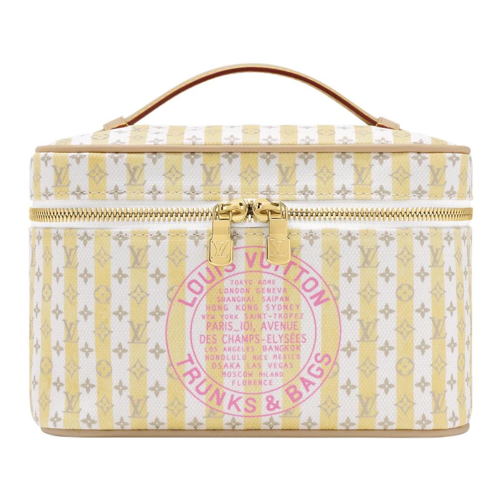 LOUIS VUITTON Nice Linen Cotton Blend Coated Canvas Makeup Bag Mini Women's Multicolor M28702