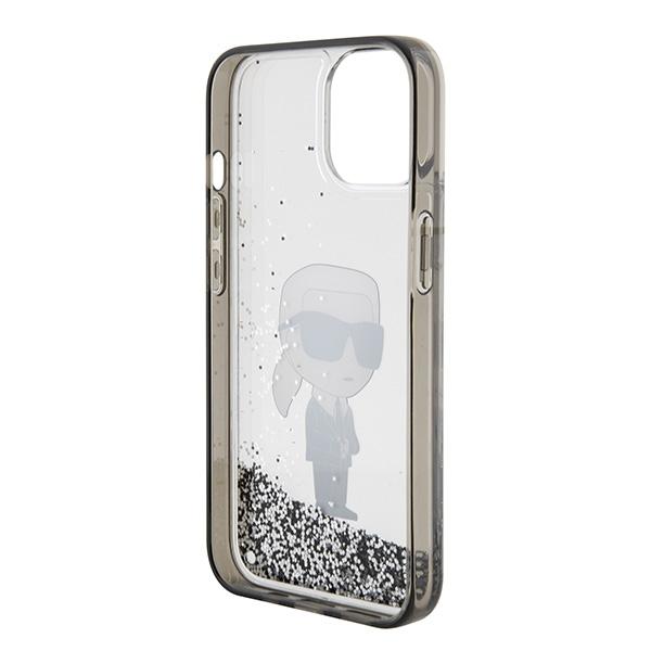 Karl Lagerfeld Klhcp15Slkknsk Iphone 15 / 14 / 13 6.1 Transparent Hardcase Liquid Glitter Ikonik