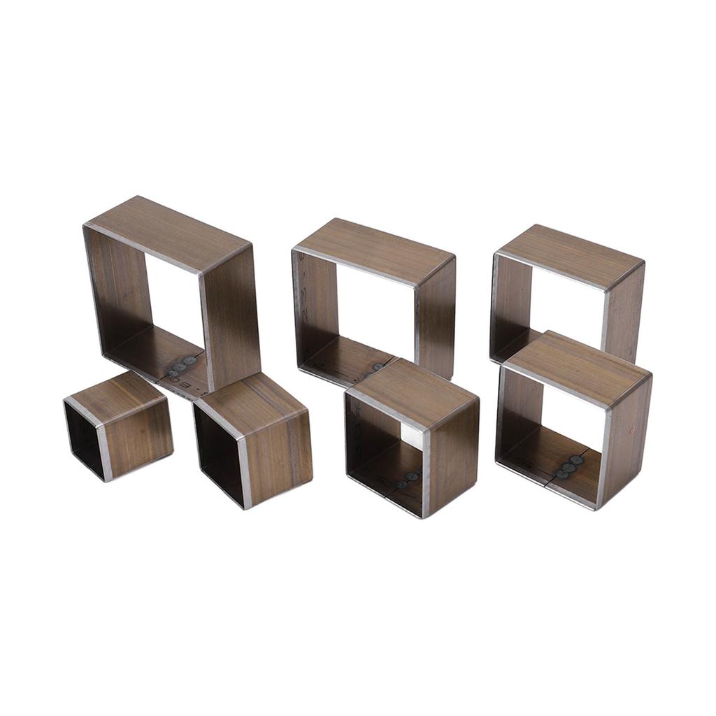 7Pcs Hollow Punch Cutter Squared Design High Carbon Steel Multipurpose Wear Resistant Durable Hollow Hole Punch Set