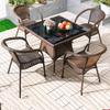 UOSU Outdoor Rattan 4-Chair Dining Set