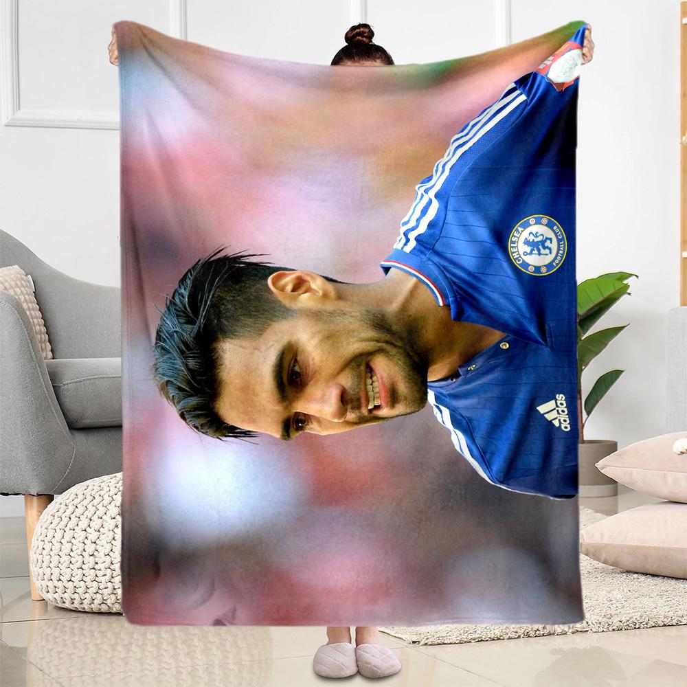 Chelsea Fc Player Action Blanket Warmthful Decor Suitable for Sofa Chair Seaside for All Seasons Stylish Decor