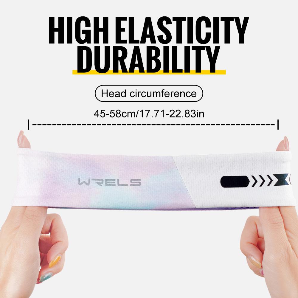 WRELS Sports Quick Dry Headband Anti-slip Sweat Absorbing Elastic Sweatband Running Fitness Lightweight Sports Workout Hairband