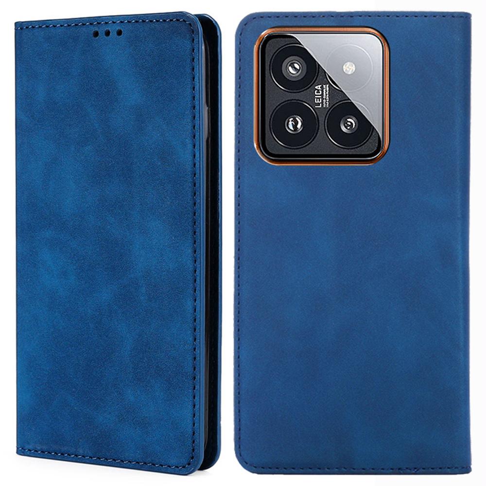 For Xiaomi 14 Pro Case Skin-Touch Feeling PU Leather Stand Card Slots Phone Cover
