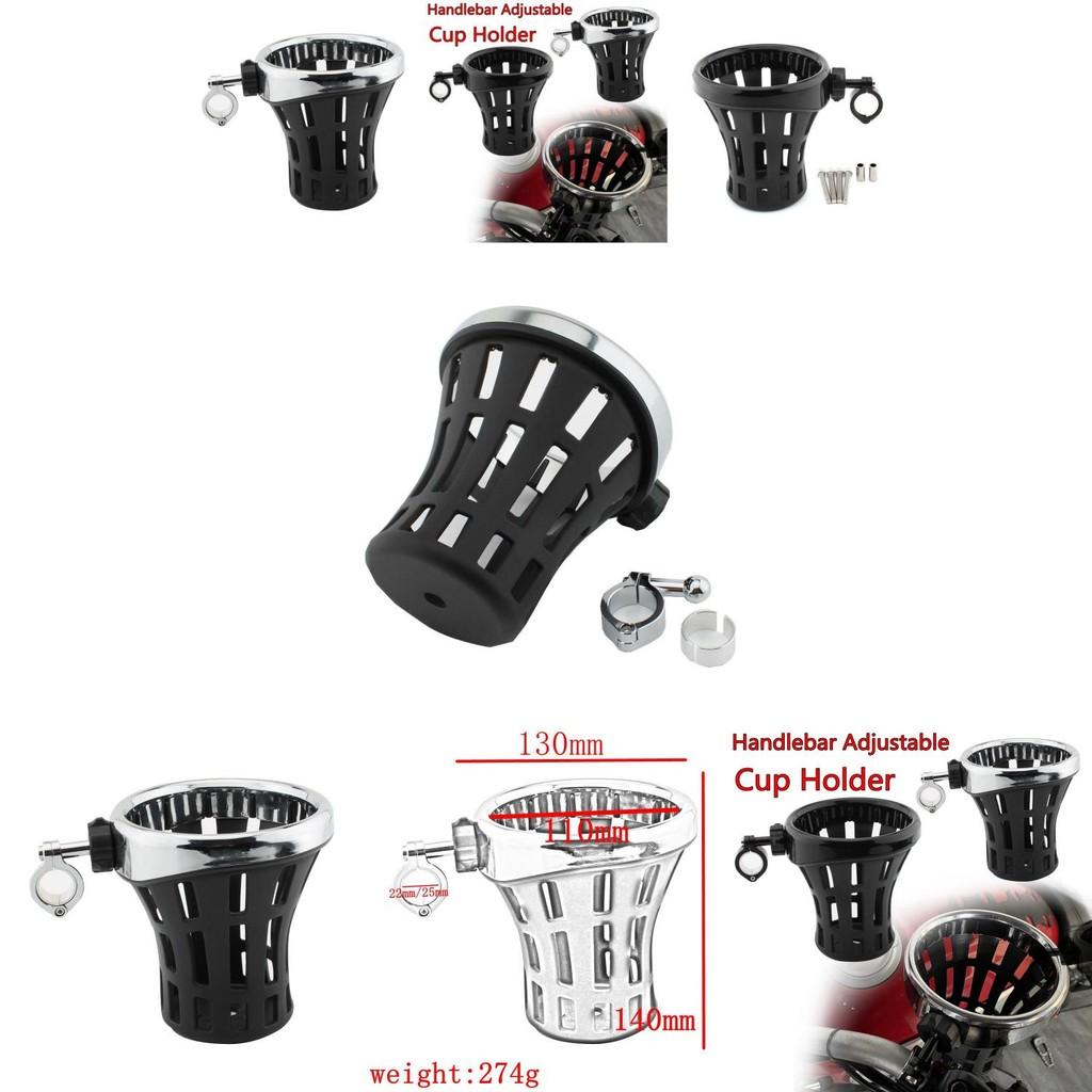 High-quality Black Universal Cup Holder For Motorcycles Ideal For Any Bike Model