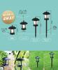 Kishima Shatte Solar Garden Light, Black, Size Approx. 14 H17, KL-10374