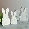 Rabbits Shaped Silicone Mould Heat Resistant Easy Cleaning Detailed Easters Candle Making Supplies