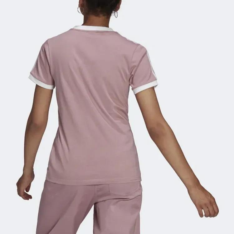 adidas Originals ADICOLOR CLASSICS 3 STRIPES Set In Sleeve T Shirt Women's Pink (Unisex) T-Shirts HB9485