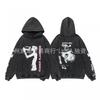ERD Letter Print Hoodie Teen Boys Loose Fit Casual Sweatshirt Winter