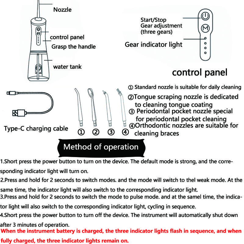 2026 New Portable Smart Oral Irrigator Water Flosser 4 Jets 3 Modes Rechargeable Dental Water Jet Teeth Cleaner Travel Home Use