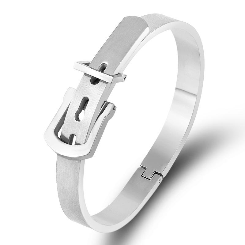 

2026 Bracelet, European and American Classic Belt Buckle Couple Adjustable, Personalized Trend Four-color Bracelet Women s