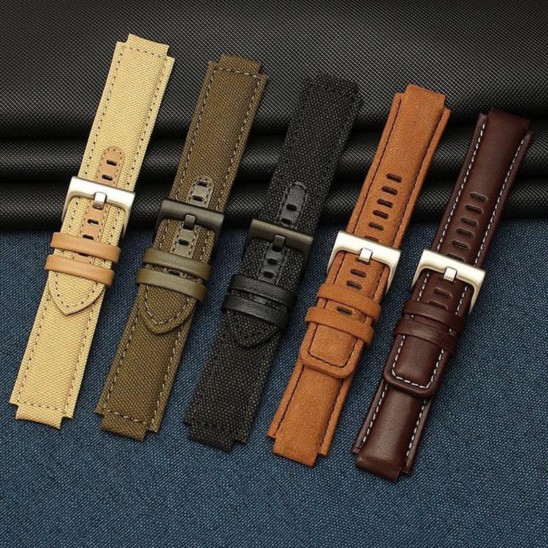 24*16MM Für TIMEX Gezeiten Canvas Konvexes Armband Herren Kompass Armband T2N721 T2N720 TW2T76500 TW2T76300 Serie Nylon Uhrenarmband
