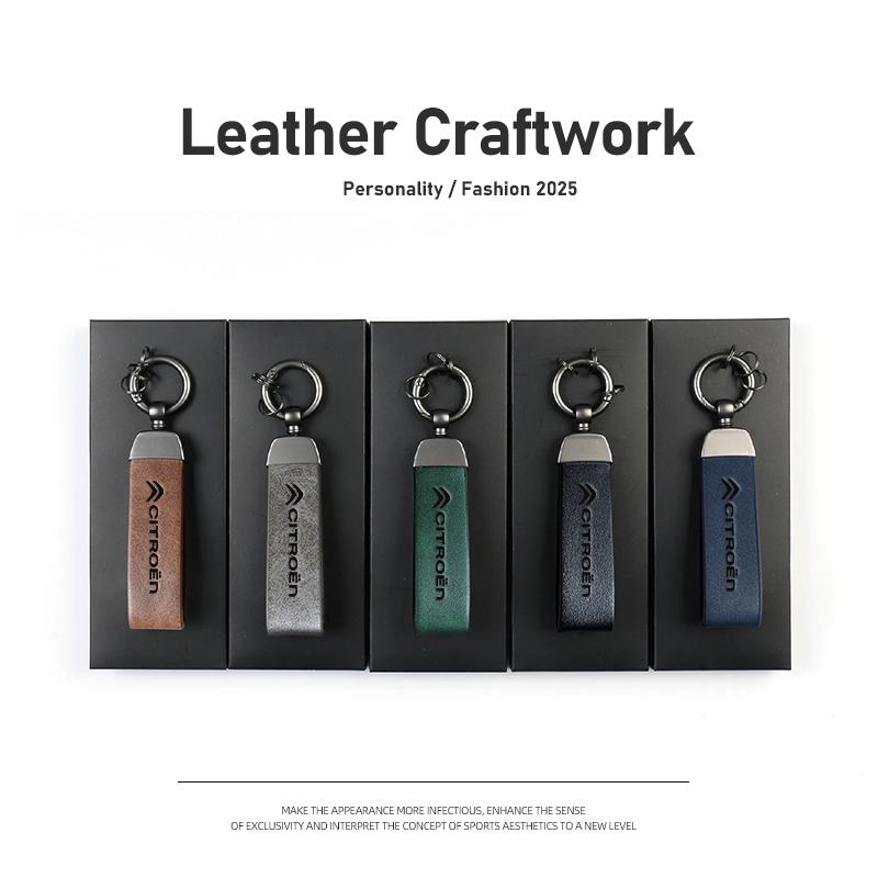 Maillard Colour Keychain Car Logo Key Chain For Citroen C5X e-C4 X e-C3 C4 C3 C5 AIRCROSS C-Elysee C-Crosser C4 Cactus Berlingo