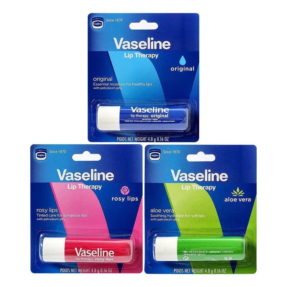 

Vaseline WNTYMISE Lip Therapy Stick 4.8g x 3 Set (Duck + Rose + Egg)