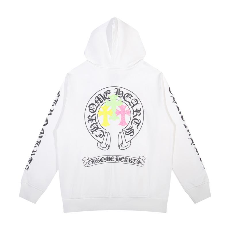 Chrome Heart Pure Cotton Terry Zip-Up Hoodie with Hood