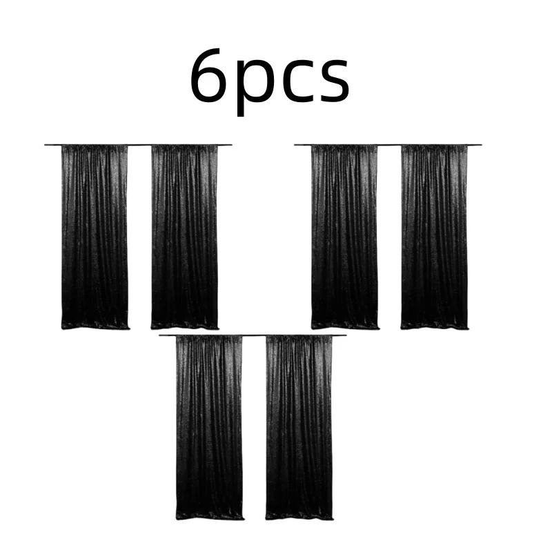 Gold/Silvery Sequin Backdrop Curtains, 2 Panels - 2FTx8FT Sequin Curtains for Party Wedding Sequence Backdrop Stage Decorations