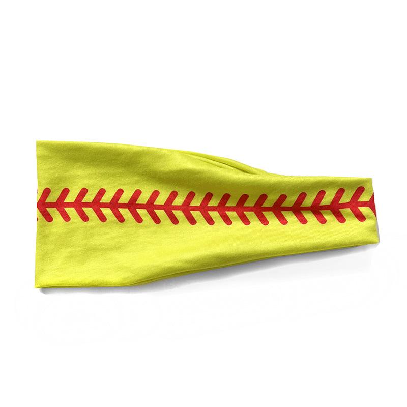 Popular Sports Print Wide Sweatband: Baseball, Football, Running, Softball Elastic Headband