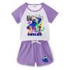 2025 Summer Kids Two-Piece Set: Short Sleeve T-shirt & Shorts for Boys and Girls