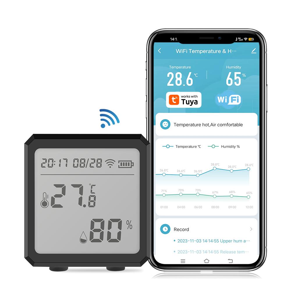 Newest Smart WIFI Temperature Humidity Sensor Hygrometer Thermometer Smart Life APP Control Moniter Support Alexa Assistant