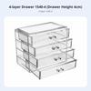 Clear Multi-Drawer Unit Removable Drawers Miniature Drawer Chest Transparent Design Debrisresistant for Makeup Users