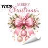 Winter Holiday Gift Nutcracker Soldier/Bow Window Static Decals, Waterproof PVC Christmas Stickers, Party Supplies Reusable Wall Stickers for