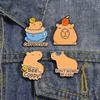 Animal Cartoon Pin Brooch Emoticon Pack Capybara Zinc Zinc Alloy Badge Coat Capybara Brooch  Shirt Pin