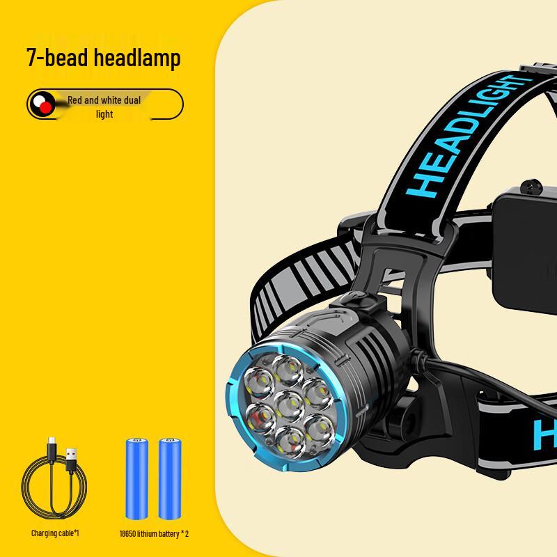 

Heixie SV138 Dual-Source Outdoor Headlamp with Red/White Light and Digital Display SV138