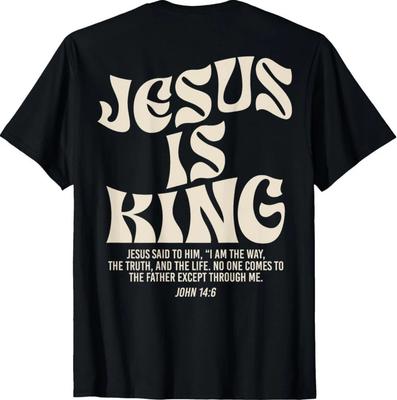 T-shirt Gesù è Re Giovanni 14:6 Versetti Biblici Fede Cristiana Maglietta Unisex Q834