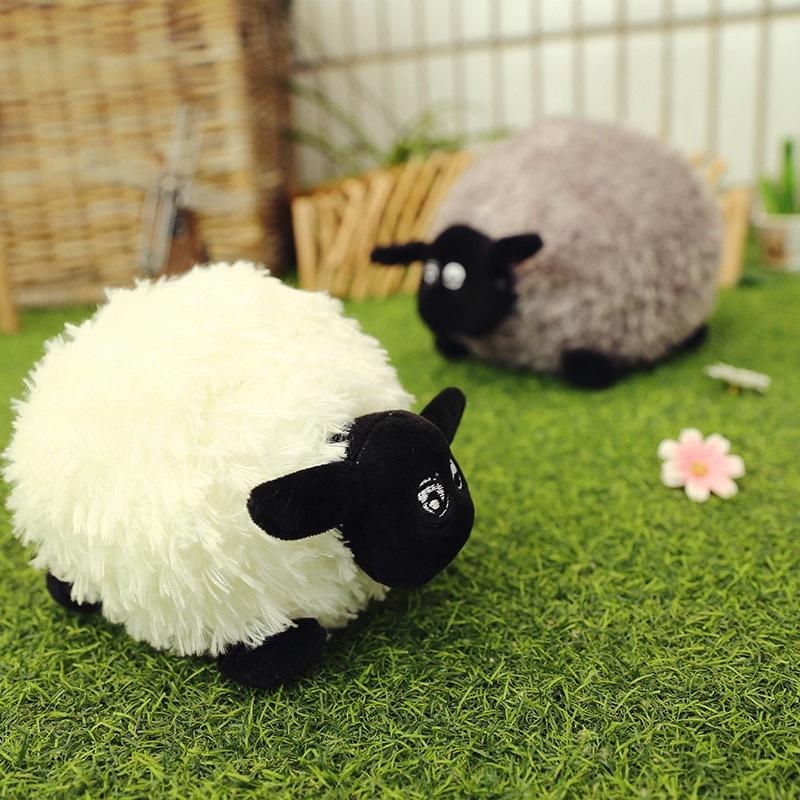 Bai Fen Bai Dolls And Toys Beige Sheep Doll Explosion Lamb Plush Toy Children's Pillow Doll That Sheep Doll Round Ball Little White Sheep