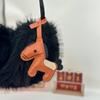 Cross-border popular PU leather pony bag clothing pendant car keychain cartoon accessories pony pendant