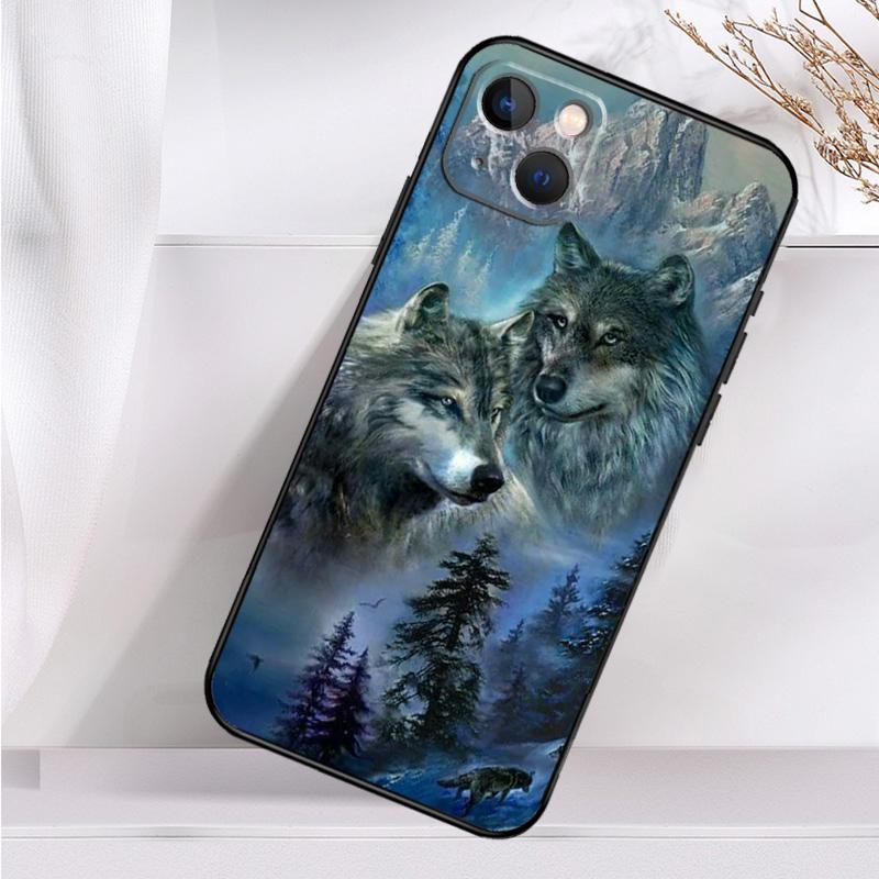Animal Wolf Galaxy Shockproof Case For iPhone 17 16 Pro Max 11 14 15 Plus 12 13 Mini 16e 17 Air Phone Cover