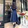 Elegant Two-Piece V-Neck Shirt Dress - Literary Style Summer Maxi for Women