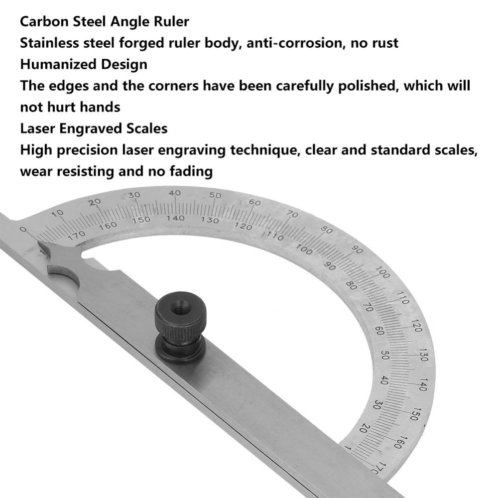 0-180° Measuring Ruler 80*120mm Stainless Steel Protractor 180 Degree Protractor  Measurement