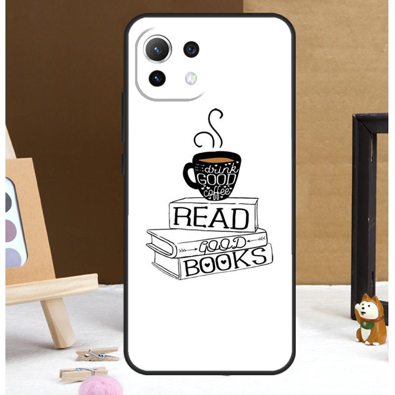 Books And Coffee Case For Xiaomi 13T 14 Pro 11T 12T 12 13 Lite POCO X6 X3 X4 X5 F5 Pro F3 M5s M6 Pro Cover