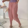 Shop   Women Tricot Diagonal Pocket Pleats Baggy Pants Indipink Ble Wpt 3106