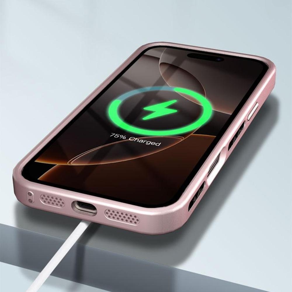 For iPhone 16 Pro Max Case Compatible with MagSafe Bow Rhinestone TPU+Acrylic Phone Back Cover