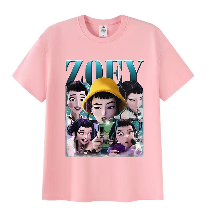 Zoev Anime Graphic Print T Shirt Men Women's Harajuku Fashion Oversized T-shirts Casual Cotton Tops T-Shirt Koop Kawaii