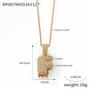 Elegant European-Style Necklace: Women's 26-Letter Diamond-Inlaid Copper Pendant on Titanium Steel Clavicle Chain